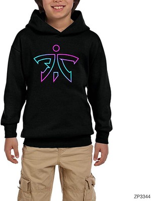 Zepplin Giyim Fnatic Neon Siyah Çocuk Kapşonlu Sweatshirt