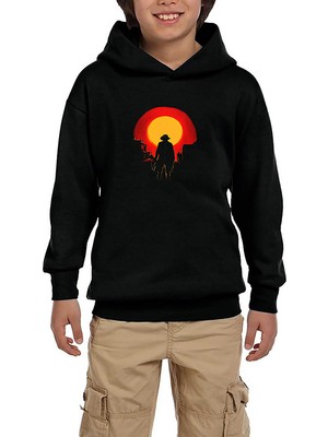 Zepplin Giyim Red Dead Redemption 2 Arthur Morgan Siyah Çocuk Kapşonlu Sweatshirt