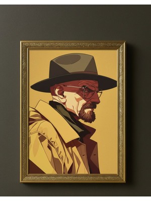 Heisenberg – Breaking Bad Ilhamlı Minimalist Sanatsal Dekoratif Duvar Tablosu