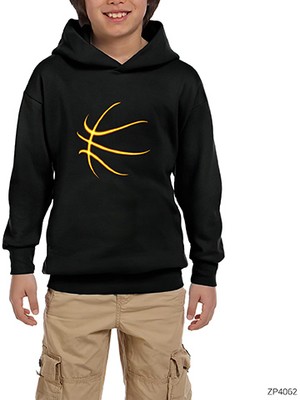 Zepplin Giyim Basketbol Neon Siyah Çocuk Kapşonlu Sweatshirt