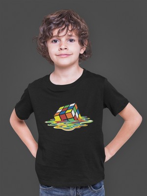 Bumeta Rubik Zeka Küpü Erimiş Kombinasyon Çocuk Tişört T-Shirt