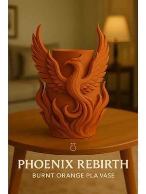 Noctabir Yeniden Doğuş Işıltısı Için Anka Kuşu Şeklindeki Vazo Sanat Organizatörü