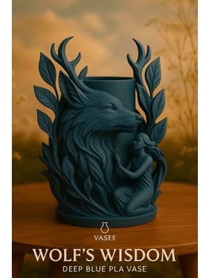 Noctabir Orman Ruhu Için Kurt Şeklinde Vazo Sanat Düzenleyicisi