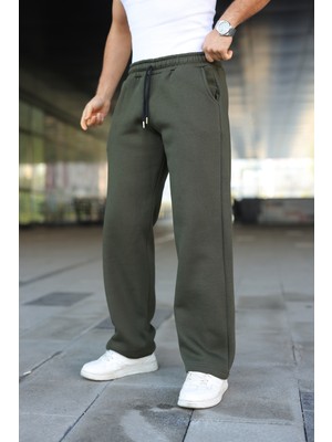 Comstar Erkek Bol Paça Beli Lastikli Haki Eşofman Altı