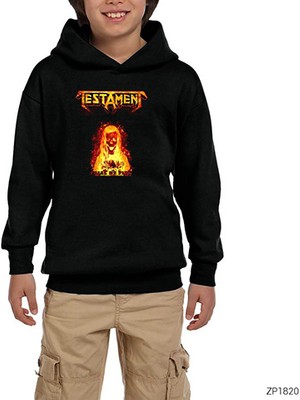Zepplin Giyim Testament Trial By Fire Siyah Çocuk Kapşonlu Sweatshirt