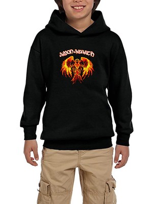 Zepplin Giyim Amon Amarth Phoneix Siyah Çocuk Kapşonlu Sweatshirt
