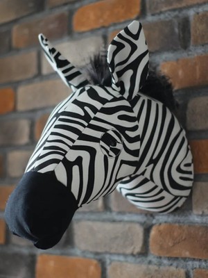 Woody&Happy Zebra Duvar Büstü