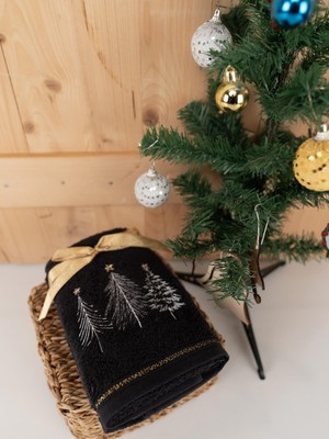 Baveno Home Pamuklu 2'li 40X70 cm Modern Nakışlı Hediyelik Havlu & Havlu Seti Baveno