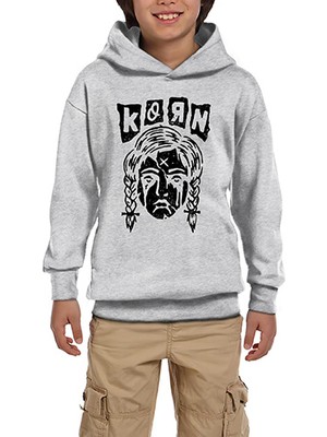 Zepplin Giyim Korn Woman Gri Çocuk Kapşonlu Sweatshirt