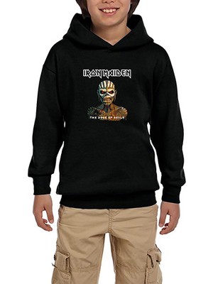 Zepplin Giyim Iron Maiden The Book Of Souls Siyah Çocuk Kapşonlu Sweatshirt