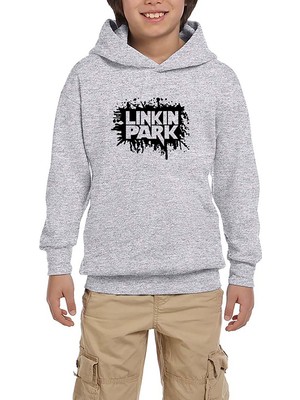 Zepplin Giyim Linkin Park Underground Gri Çocuk Kapşonlu Sweatshirt