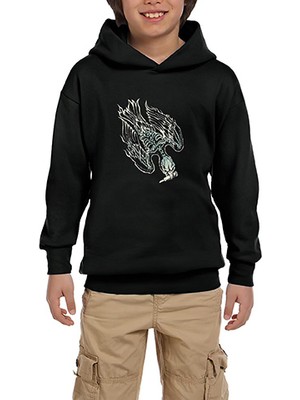 Zepplin Giyim Lamb Of God Fly Siyah Çocuk Kapşonlu Sweatshirt