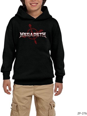 Zepplin Giyim Megadeth Cryptic Siyah Çocuk Kapşonlu Sweatshirt