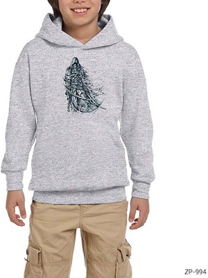 Zepplin Giyim Assassins Creed Wind Gri Çocuk Kapşonlu Sweatshirt