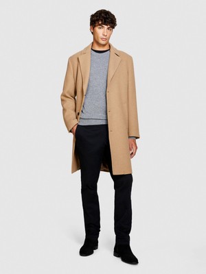 Sisley Slim Fit Vintage Efekt Chino Pantolon Erkek Siyah Pantolon - 323A4DM6SF02Y