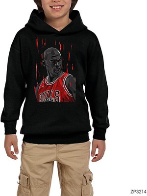 Zepplin Giyim Air Jordn Hell Siyah Çocuk Kapşonlu Sweatshirt