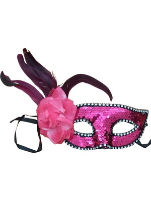 Nana & Mayka Moda Payetli Bağcıklı Parti Maskesi – El Yapımı, Karnaval & Maskeli Balo Aksesuarı