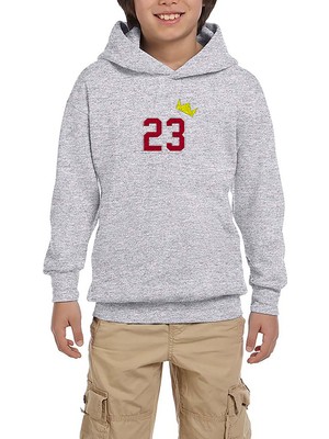Zepplin Giyim Michael Jordn 23 King Gri Çocuk Kapşonlu Sweatshirt