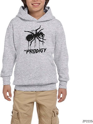 Zepplin Giyim The Prodigy Splash Gri Çocuk Kapşonlu Sweatshirt