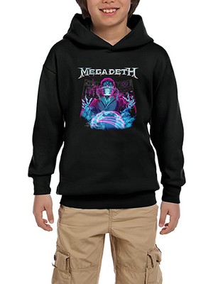 Zepplin Giyim Megadeth Ruler Of The World Siyah Çocuk Kapşonlu Sweatshirt