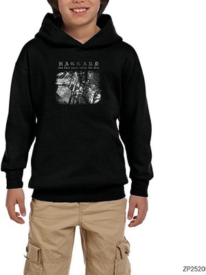 Zepplin Giyim Haggard And Thou Shalt Siyah Çocuk Kapşonlu Sweatshirt