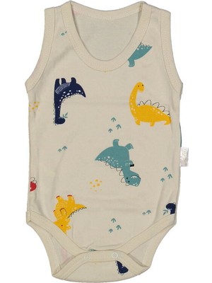 Nayinom 2101 Bebek Dino Desenli Çıtçıtlı Askılı Body