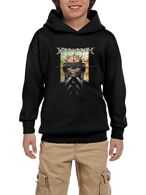 Zepplin Giyim Megadeth Vic 3 Siyah Çocuk Kapşonlu Sweatshirt