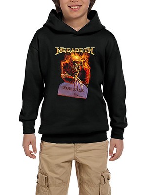 Zepplin Giyim Megadeth For Sale Siyah Çocuk Kapşonlu Sweatshirt