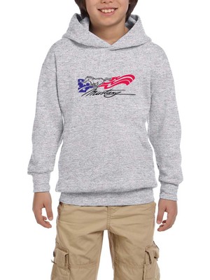 Zepplin Giyim Must. Amerika Gri Çocuk Kapşonlu Sweatshirt