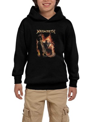 Zepplin Giyim Megadeth Arsenal Of Siyah Çocuk Kapşonlu Sweatshirt