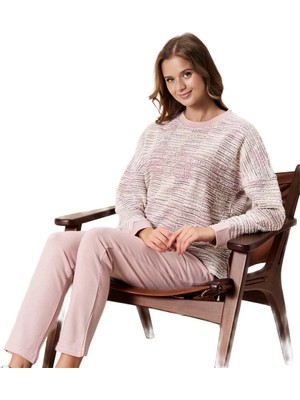 Poleren 8505 Kadın Kışlık Uzun Kollu Pijama Takım