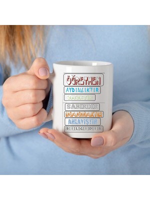 Alpşan Ticaret Öğretmenler Günü Hediyesi Kupa Bardak Isme Özel Tasarım Kadın Erkek Öğretmen Için