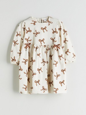 Lc Waikiki Yeni Sezon Fiyonk Baskılı Kız Çocuk Elbise