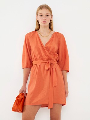 Lc Waikiki Yeni Sezon Kadın V Yaka Düz Elbise