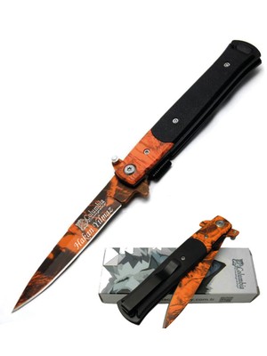 İşte Bu Kişiye Özel Isimli Columbia Isim Baskılı Turuncu Çakı FST-5001 22 cm