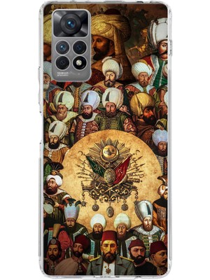 TechTree Redmi Note 11 Pro Uyumlu Osmanlı Padişahları Baskılı Silikon Kılıf