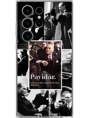 TechTree Samsung Galaxy S24 Ultra Uyumlu Atatürk Payidar Baskılı Silikon Kılıf