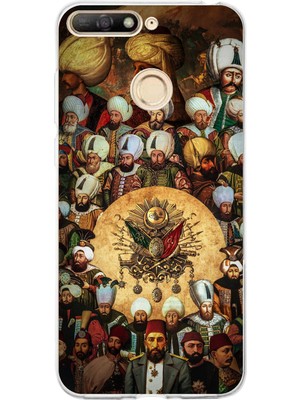 TechTree Huawei Y6 2018 - Honor 7A Uyumlu Osmanlı Padişahları Baskılı Silikon Kılıf