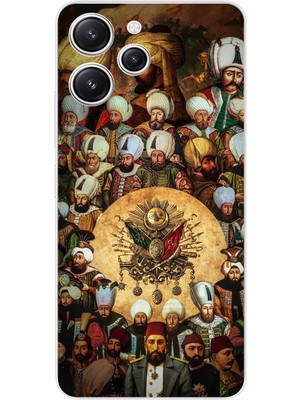 TechTree Redmi 12 Uyumlu Osmanlı Padişahları Baskılı Silikon Kılıf
