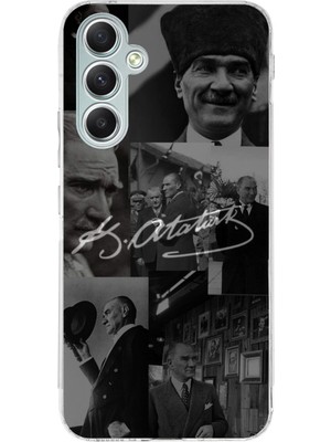 TechTree Samsung Galaxy A34 Uyumlu Kemal Atatürk Imza Baskılı Silikon Kılıf