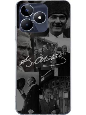 TechTree Realme C53 Uyumlu Kemal Atatürk Imza Baskılı Silikon Kılıf