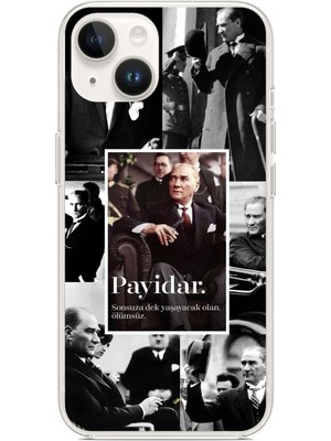 TechTree iPhone 13 - 14 Uyumlu Atatürk Payidar Baskılı Silikon Kılıf