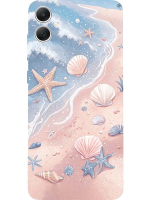 TechTree Samsung Galaxy A05 Uyumlu Sahil Deniz Kabuğu Baskılı Silikon Kılıf