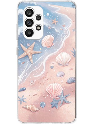 TechTree Samsung Galaxy A23 Uyumlu Sahil Deniz Kabuğu Baskılı Silikon Kılıf