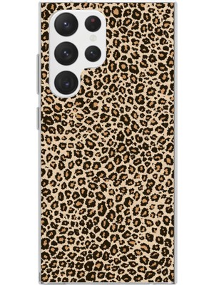 TechTree Samsung Galaxy S22 Ultra Uyumlu Leopar Tasarımlı Baskılı Silikon Kılıf