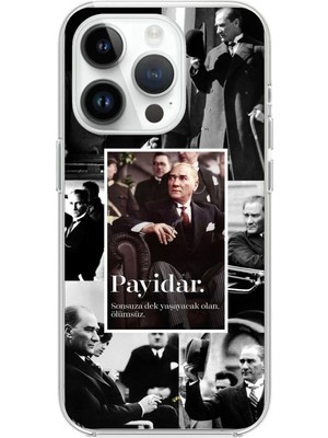 TechTree iPhone 14 Pro Max Uyumlu Atatürk Payidar Baskılı Silikon Kılıf