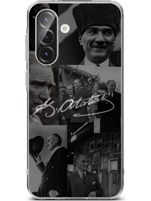 TechTree Samsung Galaxy A36 Uyumlu Kemal Atatürk Imza Baskılı Silikon Kılıf