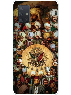 TechTree Samsung Galaxy A71 Uyumlu Osmanlı Padişahları Baskılı Silikon Kılıf