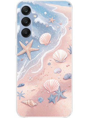 TechTree Samsung Galaxy A25 Uyumlu Sahil Deniz Kabuğu Baskılı Silikon Kılıf