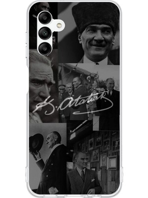 TechTree Samsung Galaxy A04S Uyumlu Kemal Atatürk Imza Baskılı Silikon Kılıf